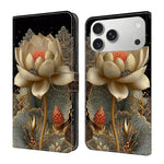 Ốp lưng điện thoại da thuần chay sơn giống pha lê, dành cho iPhone 17e / 16e, iPhone 17 Pro Max, iPhone 17 Pro, iPhone 17
