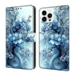 Ốp lưng điện thoại da thuần chay sơn giống pha lê, dành cho iPhone 15 Pro Max, iPhone 15 Pro, iPhone 14 / 13, iPhone 14 Pro