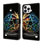 Ốp lưng điện thoại da thuần chay sơn giống pha lê, dành cho iPhone 15 Pro Max, iPhone 15 Pro, iPhone 14 / 13, iPhone 14 Pro