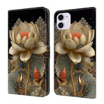 Ốp điện thoại da thuần chay sơn giống pha lê, Dành cho iPhone 11