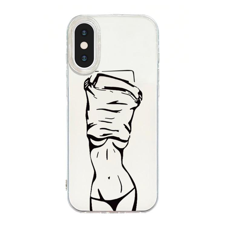 Transparent Frame IMD Cream Phone Case, For iPhone 11 Pro Max, For iPhone 11, For iPhone 11 Pro, For iPhone X / XS, For iPhone XR, For iPhone XS Max, For iPhone 8 Plus / 7 Plus