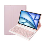 Cho iPad Air 11 2024 / 2025 / Air 4 2020 / Air 5 2022 Ốp bảo vệ bàn phím Bluetooth màu kẹo ABS siêu mỏng tháo rời có giá đỡ & khe cắm bút, A098B