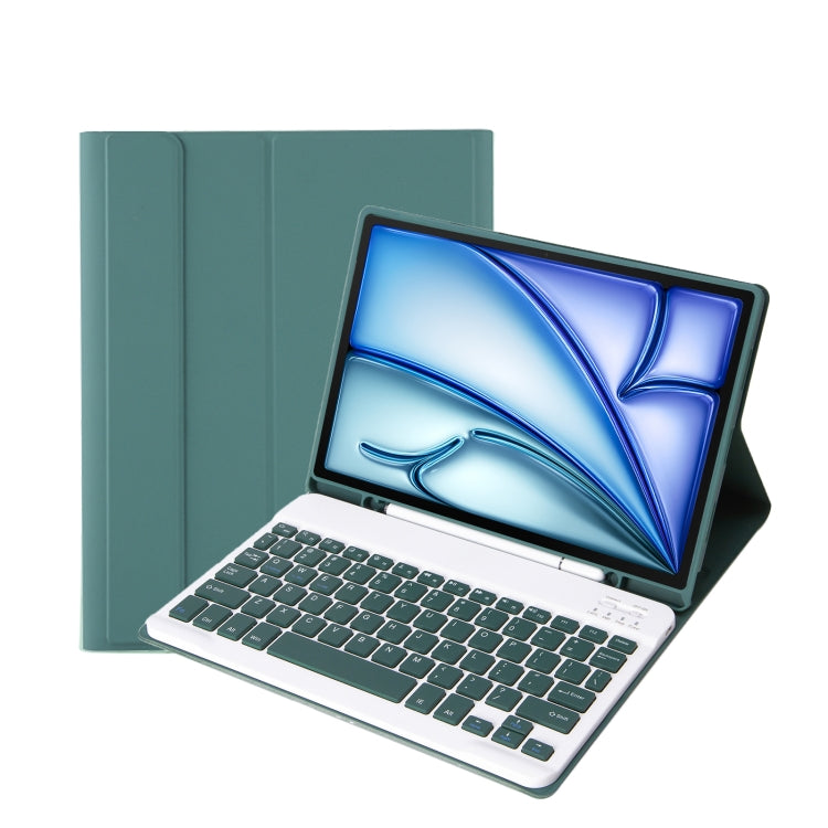 Cho iPad Air 11 2024 / 2025 / Air 4 2020 / Air 5 2022 Ốp bảo vệ bàn phím Bluetooth màu kẹo ABS siêu mỏng tháo rời có giá đỡ & khe cắm bút, A098B