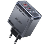 Bộ sạc nhanh ba cổng Mecha GaN 65W Yesido YC101, YC101
