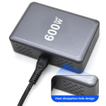 Bộ sạc nhanh để bàn công suất cao GaN 600W 8 cổng USB-C / Type-C và USB-A, phích cắm EU, US, UK, AU