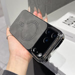 Ốp lưng điện thoại da cừu lỗ nhỏ có nam châm, dành cho iPhone 17 Pro Max, dành cho iPhone 17 Pro