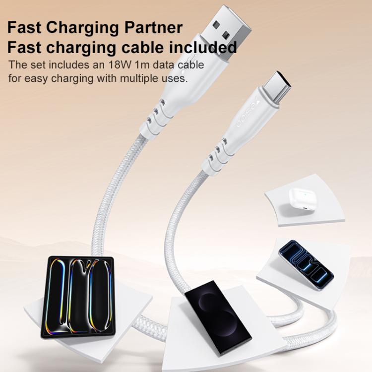 Bộ sạc giao diện đơn USB 18W Yesido kèm cáp USB sang Type-C, phích cắm EU, phích cắm UK, phích cắm US