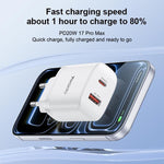 Bộ sạc cổng đôi Yesido YC106 PD20W USB-C / Type-C và QC18W USB-A kèm cáp Type-C sang Type-C, YC106