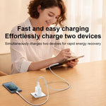 Bộ sạc cổng đôi Yesido YC106 PD20W USB-C / Type-C và QC18W USB-A kèm cáp Type-C sang Type-C, YC106