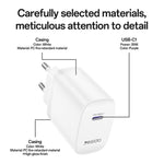 Bộ sạc nhanh cổng đơn Yesido YC107 PD35W USB-C / Type-C kèm cáp Type-C sang Type-C, YC107