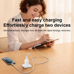 Bộ sạc cổng đôi Yesido YC152 PD20W USB-C / Type-C và QC18W USB-A kèm cáp Type-C sang Type-C, YC152