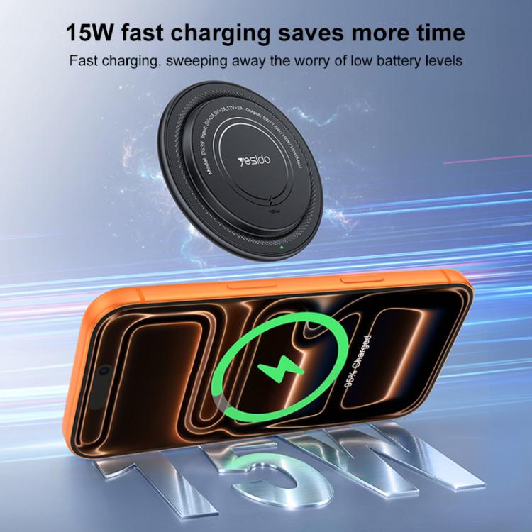Bộ sạc không dây từ tính để bàn Yesido DS39 15W, DS39