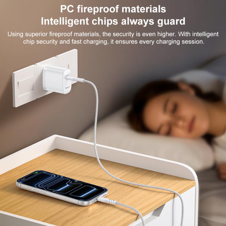 Bộ sạc Yesido YC18U PD20W Type-C kèm cáp dữ liệu Type-C 1m sang Type-C, YC18U