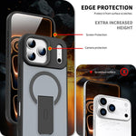 Ốp lưng điện thoại MagSafe cảm giác da có chân đế ẩn, dành cho iPhone 16e / 17e, dành cho iPhone 17 Pro Max, dành cho iPhone 17 Pro, dành cho iPhone 17, dành cho iPhone Air