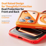 Ốp lưng điện thoại nam châm cảm giác da lỗ chính xác kèm nút chụp AI, dành cho iPhone 17 Pro Max, dành cho iPhone 17 Pro