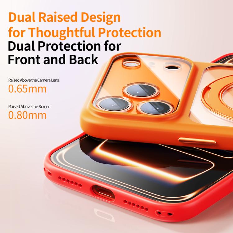 Ốp lưng điện thoại nam châm cảm giác da lỗ chính xác kèm nút chụp AI, dành cho iPhone 17 Pro Max, dành cho iPhone 17 Pro