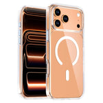 Ốp lưng điện thoại nam châm trong suốt pha lê, dành cho iPhone 17 Pro Max, dành cho iPhone 17 Pro