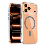 Ốp lưng điện thoại nam châm trong suốt pha lê, dành cho iPhone 17 Pro Max, dành cho iPhone 17 Pro