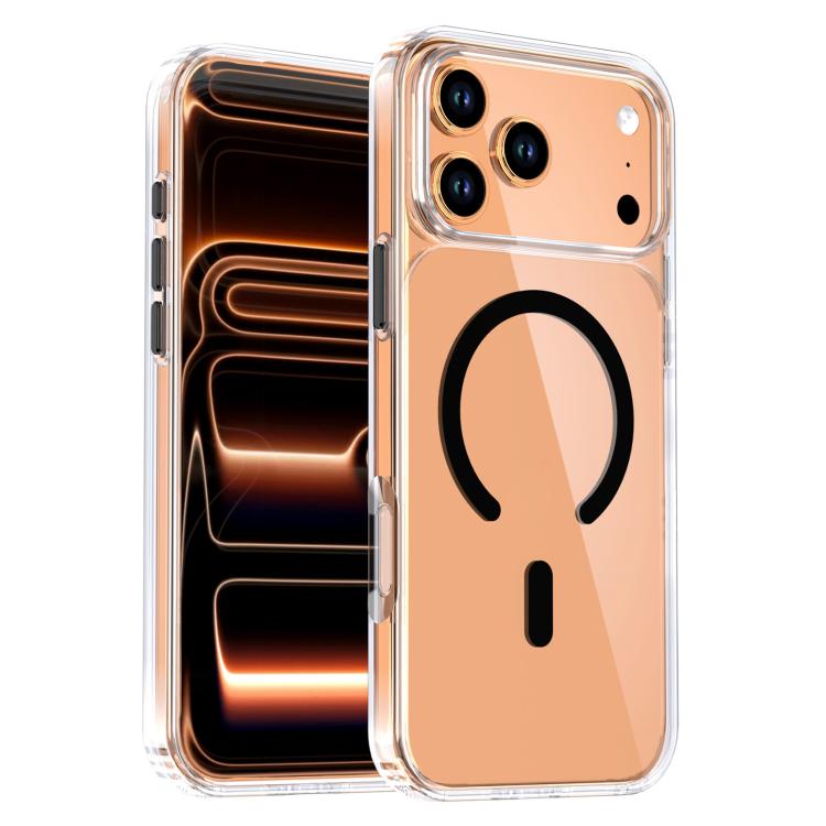 Ốp lưng điện thoại nam châm trong suốt pha lê, dành cho iPhone 17 Pro Max, dành cho iPhone 17 Pro