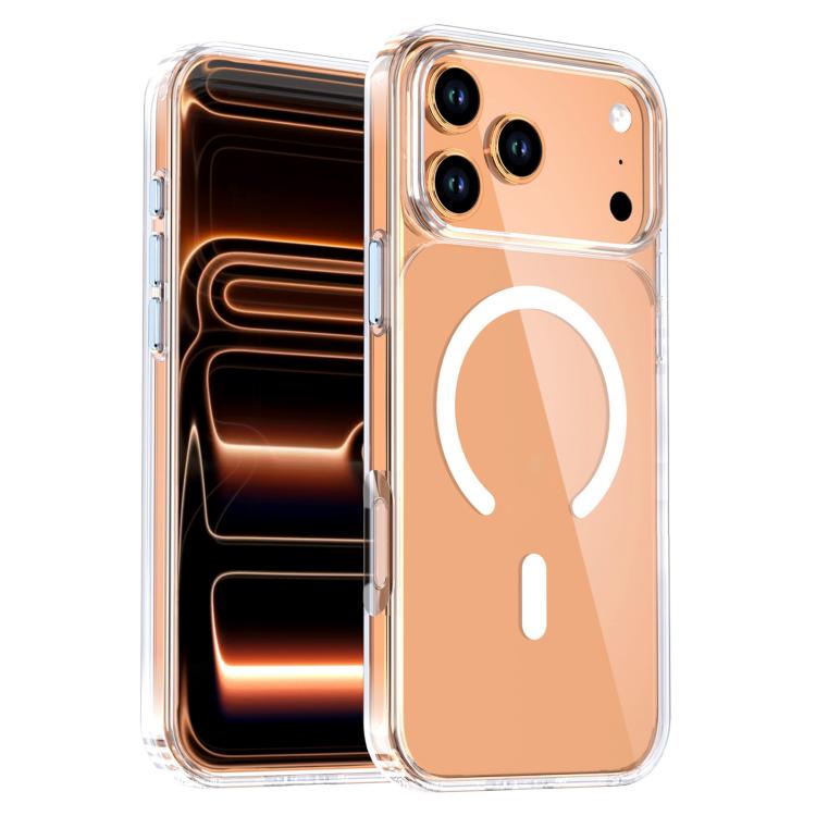 Ốp lưng điện thoại nam châm trong suốt pha lê, dành cho iPhone 17 Pro Max, dành cho iPhone 17 Pro