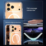 Ốp lưng điện thoại nam châm trong suốt pha lê, dành cho iPhone 17 Pro Max, dành cho iPhone 17 Pro