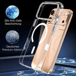 Ốp lưng điện thoại nam châm trong suốt pha lê, dành cho iPhone 17 Pro Max, dành cho iPhone 17 Pro