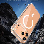 Ốp lưng điện thoại nam châm trong suốt pha lê, dành cho iPhone 17 Pro Max, dành cho iPhone 17 Pro