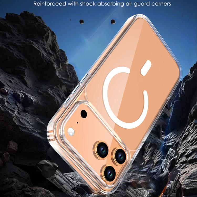 Ốp lưng điện thoại nam châm trong suốt pha lê, dành cho iPhone 17 Pro Max, dành cho iPhone 17 Pro