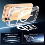 Ốp lưng điện thoại nam châm trong suốt pha lê, dành cho iPhone 17 Pro Max, dành cho iPhone 17 Pro