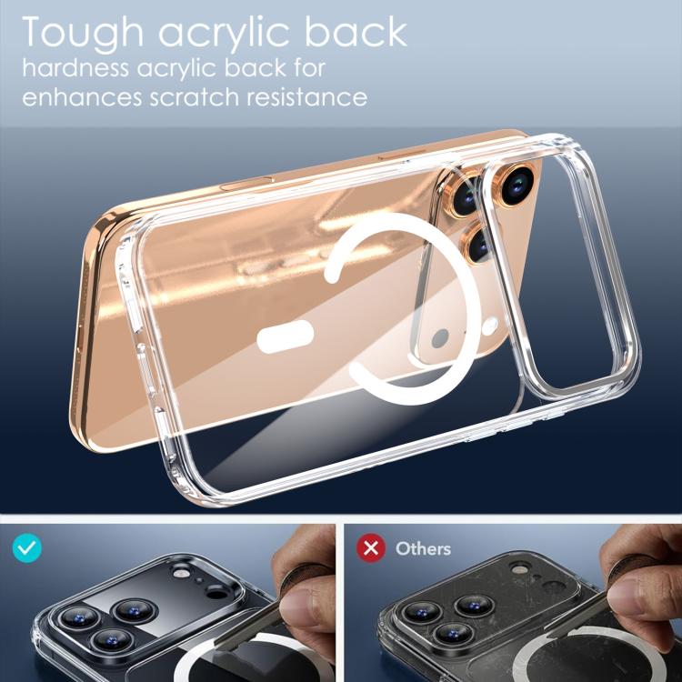 Ốp lưng điện thoại nam châm trong suốt pha lê, dành cho iPhone 17 Pro Max, dành cho iPhone 17 Pro