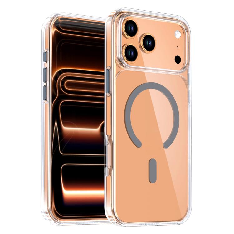 Ốp lưng điện thoại nam châm trong suốt pha lê, dành cho iPhone 17 Pro Max, dành cho iPhone 17 Pro