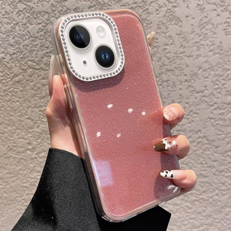 Ốp Lưng Điện Thoại Màu Trơn Có Kim Tuyến & Đá Rhinestone, Dành Cho iPhone 14 Plus, Dành Cho iPhone 14, Dành Cho iPhone 14 Pro, Dành Cho iPhone 14 Pro Max