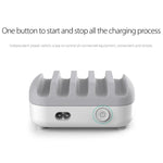Trạm sạc thông minh ORICO DUK-5P 40W 5 cổng USB kèm giá đỡ, phích cắm US, phích cắm UK, phích cắm AU