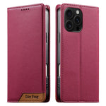 Dierfeng Splicing Strong Magnetic RFID Vegan Leather Phone Case, For iPhone 17e / 16e, For iPhone 17 Pro Max, For iPhone 17 Pro, For iPhone 17, For iPhone Air, For iPhone 16 Pro Max, For iPhone 16 Pro, For iPhone 16 Plus