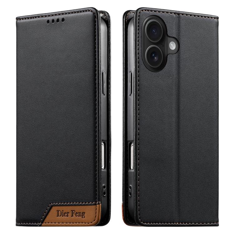 Ốp điện thoại da thuần chay RFID từ tính ghép nối chắc chắn Dierfeng, dành cho iPhone 16, iPhone 15 Pro Max, iPhone 15 Pro, iPhone 15 Plus, iPhone 15, iPhone 14 Plus, iPhone 14 / 13, iPhone 14 Pro