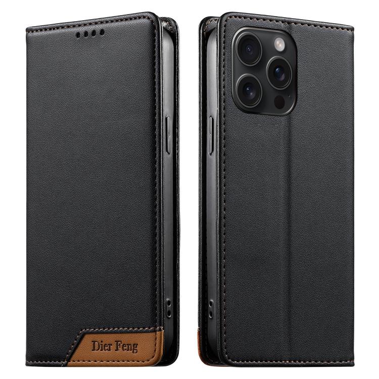 Ốp điện thoại da thuần chay RFID từ tính ghép nối chắc chắn Dierfeng, dành cho iPhone 16, iPhone 15 Pro Max, iPhone 15 Pro, iPhone 15 Plus, iPhone 15, iPhone 14 Plus, iPhone 14 / 13, iPhone 14 Pro