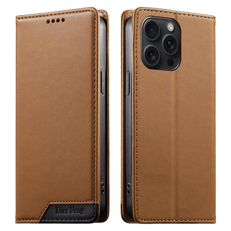 Ốp điện thoại da thuần chay RFID từ tính ghép nối chắc chắn Dierfeng, dành cho iPhone 16, iPhone 15 Pro Max, iPhone 15 Pro, iPhone 15 Plus, iPhone 15, iPhone 14 Plus, iPhone 14 / 13, iPhone 14 Pro