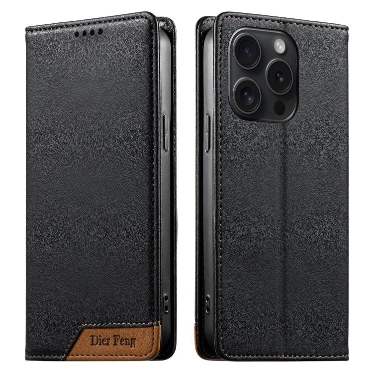 Ốp điện thoại da thuần chay RFID từ tính ghép nối chắc chắn Dierfeng, dành cho iPhone 16, iPhone 15 Pro Max, iPhone 15 Pro, iPhone 15 Plus, iPhone 15, iPhone 14 Plus, iPhone 14 / 13, iPhone 14 Pro