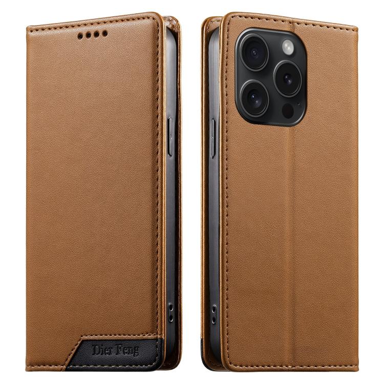 Ốp điện thoại da thuần chay RFID từ tính ghép nối chắc chắn Dierfeng, dành cho iPhone 16, iPhone 15 Pro Max, iPhone 15 Pro, iPhone 15 Plus, iPhone 15, iPhone 14 Plus, iPhone 14 / 13, iPhone 14 Pro