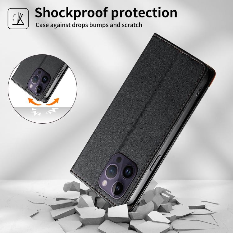 Ốp điện thoại da thuần chay RFID nam châm mạnh ghép nối Dierfeng, dành cho iPhone 14 Pro Max, iPhone SE 2022 / SE 2020 / 8 / 7, iPhone 13 Pro Max, iPhone 13 Pro, iPhone 13 mini, iPhone 12 / 12 Pro, iPhone 12 Pro Max, iPhone 12 mini
