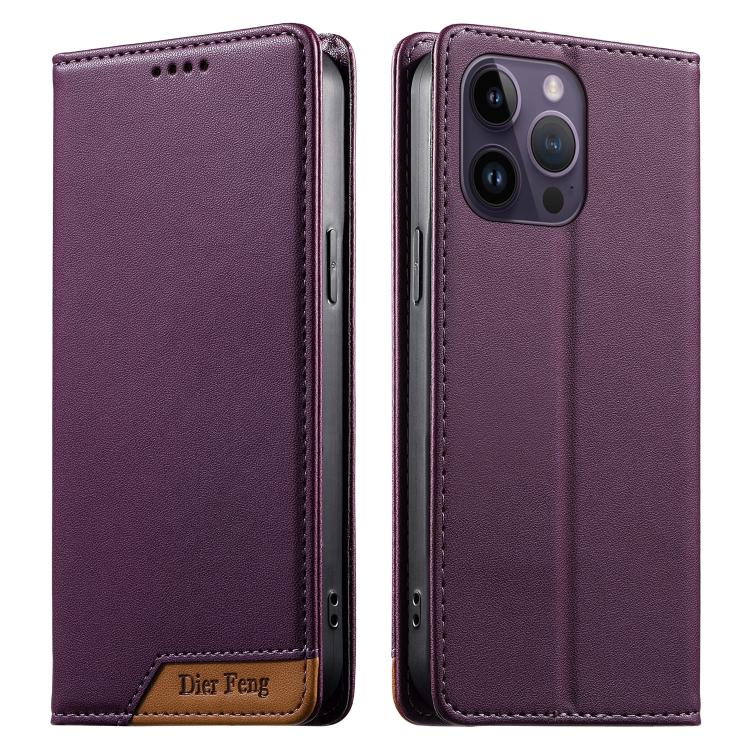 Ốp điện thoại da thuần chay RFID nam châm mạnh ghép nối Dierfeng, dành cho iPhone 14 Pro Max, iPhone SE 2022 / SE 2020 / 8 / 7, iPhone 13 Pro Max, iPhone 13 Pro, iPhone 13 mini, iPhone 12 / 12 Pro, iPhone 12 Pro Max, iPhone 12 mini