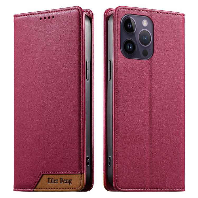 Ốp điện thoại da thuần chay RFID nam châm mạnh ghép nối Dierfeng, dành cho iPhone 14 Pro Max, iPhone SE 2022 / SE 2020 / 8 / 7, iPhone 13 Pro Max, iPhone 13 Pro, iPhone 13 mini, iPhone 12 / 12 Pro, iPhone 12 Pro Max, iPhone 12 mini