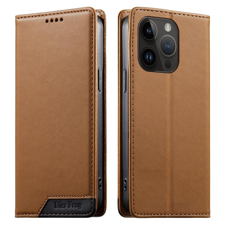 Ốp điện thoại da thuần chay RFID từ tính ghép nối chắc chắn Dierfeng, dành cho iPhone 16, iPhone 15 Pro Max, iPhone 15 Pro, iPhone 15 Plus, iPhone 15, iPhone 14 Plus, iPhone 14 / 13, iPhone 14 Pro
