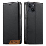 Ốp điện thoại da thuần chay RFID từ tính ghép nối chắc chắn Dierfeng, dành cho iPhone 16, iPhone 15 Pro Max, iPhone 15 Pro, iPhone 15 Plus, iPhone 15, iPhone 14 Plus, iPhone 14 / 13, iPhone 14 Pro