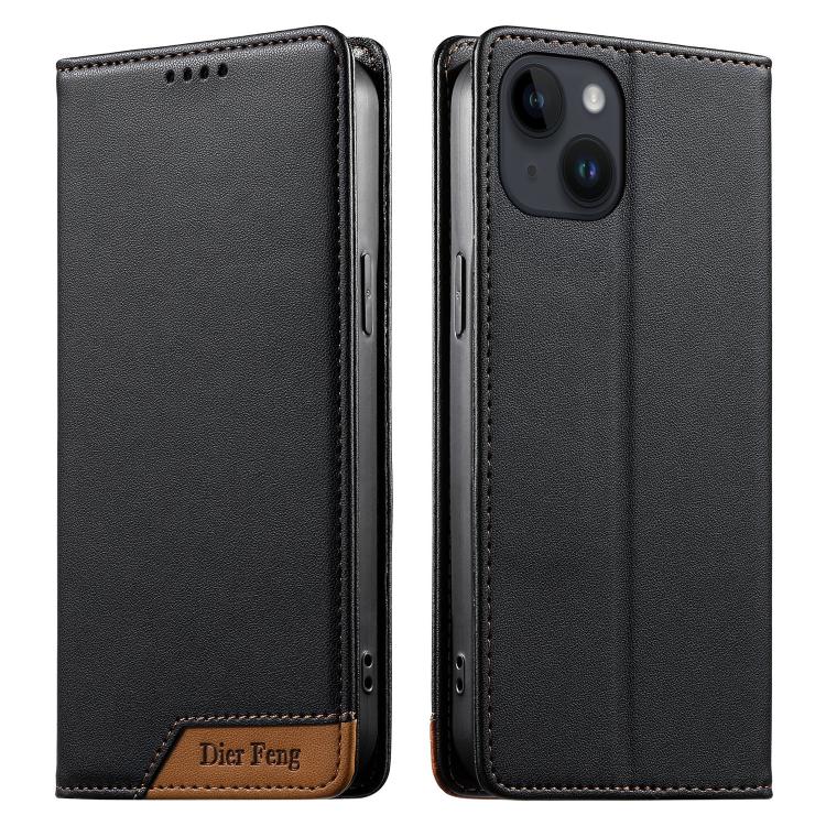 Ốp điện thoại da thuần chay RFID từ tính ghép nối chắc chắn Dierfeng, dành cho iPhone 16, iPhone 15 Pro Max, iPhone 15 Pro, iPhone 15 Plus, iPhone 15, iPhone 14 Plus, iPhone 14 / 13, iPhone 14 Pro