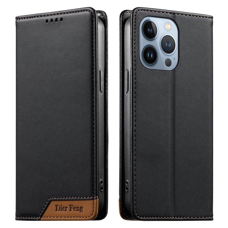 Ốp điện thoại da thuần chay RFID nam châm mạnh ghép nối Dierfeng, dành cho iPhone 14 Pro Max, iPhone SE 2022 / SE 2020 / 8 / 7, iPhone 13 Pro Max, iPhone 13 Pro, iPhone 13 mini, iPhone 12 / 12 Pro, iPhone 12 Pro Max, iPhone 12 mini
