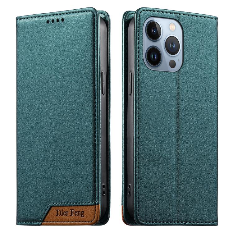Ốp điện thoại da thuần chay RFID nam châm mạnh ghép nối Dierfeng, dành cho iPhone 14 Pro Max, iPhone SE 2022 / SE 2020 / 8 / 7, iPhone 13 Pro Max, iPhone 13 Pro, iPhone 13 mini, iPhone 12 / 12 Pro, iPhone 12 Pro Max, iPhone 12 mini