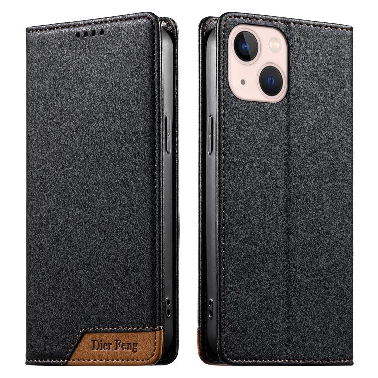 Ốp điện thoại da thuần chay RFID nam châm mạnh ghép nối Dierfeng, dành cho iPhone 14 Pro Max, iPhone SE 2022 / SE 2020 / 8 / 7, iPhone 13 Pro Max, iPhone 13 Pro, iPhone 13 mini, iPhone 12 / 12 Pro, iPhone 12 Pro Max, iPhone 12 mini