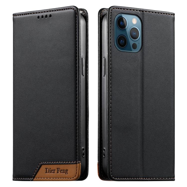 Ốp điện thoại da thuần chay RFID nam châm mạnh ghép nối Dierfeng, dành cho iPhone 14 Pro Max, iPhone SE 2022 / SE 2020 / 8 / 7, iPhone 13 Pro Max, iPhone 13 Pro, iPhone 13 mini, iPhone 12 / 12 Pro, iPhone 12 Pro Max, iPhone 12 mini