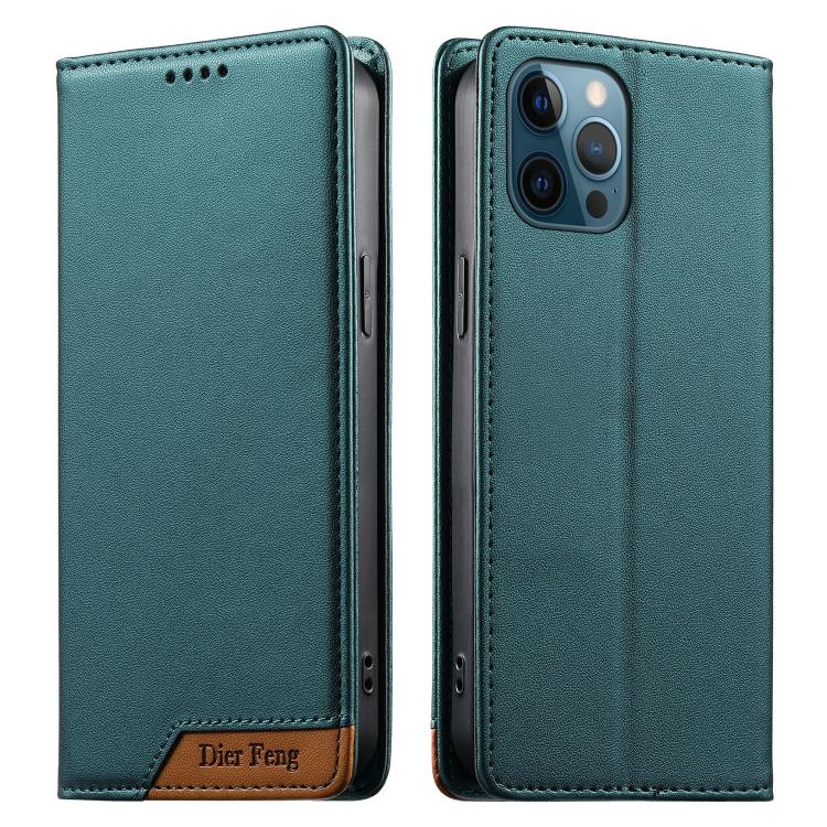 Ốp điện thoại da thuần chay RFID nam châm mạnh ghép nối Dierfeng, dành cho iPhone 14 Pro Max, iPhone SE 2022 / SE 2020 / 8 / 7, iPhone 13 Pro Max, iPhone 13 Pro, iPhone 13 mini, iPhone 12 / 12 Pro, iPhone 12 Pro Max, iPhone 12 mini